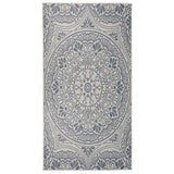 Vidaxl buitenkleed met patroon platgeweven 80x150 cm blauw