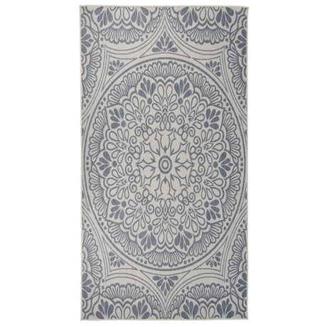 Vidaxl buitenkleed met patroon platgeweven 80x150 cm blauw