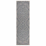 Vidaxl buitenkleed met patroon platgeweven 80x250 cm blauw
