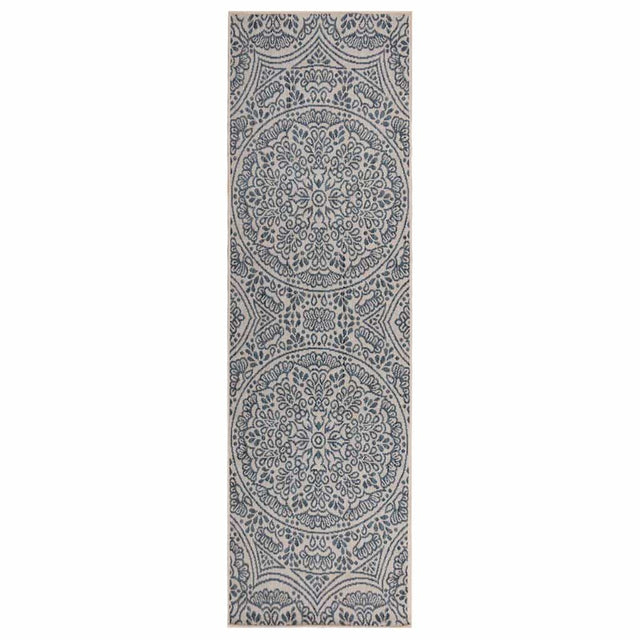Vidaxl buitenkleed met patroon platgeweven 80x250 cm blauw