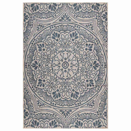 Vidaxl buitenkleed met patroon platgeweven 120x170 cm blauw