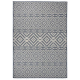 Vidaxl buitenkleed met patroon platgeweven 140x200 cm blauw