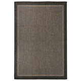 Vidaxl extérieur tapis plat tissé 160x230 cm brun foncé