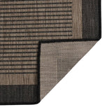 Vidaxl extérieur tapis plat tissé 160x230 cm brun foncé