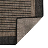 Vidaxl ausserhalb rug flaach -woven 200x280 cm donkelbrong