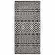 Vidaxl buitenkleed met patroon platgeweven 80x150 cm zwart