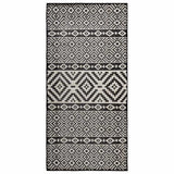 Vidaxl buitenkleed met patroon platgeweven 80x150 cm zwart
