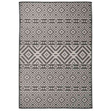 Vidaxl buitenkleed met patroon platgeweven 160x230 cm zwart