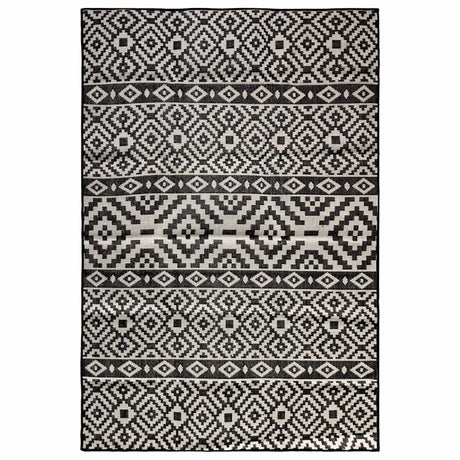 Vidaxl buitenkleed met patroon platgeweven 200x280 cm zwart