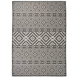 Vidaxl tappeto esterno con pattern piatto -velle 200x280 cm nero