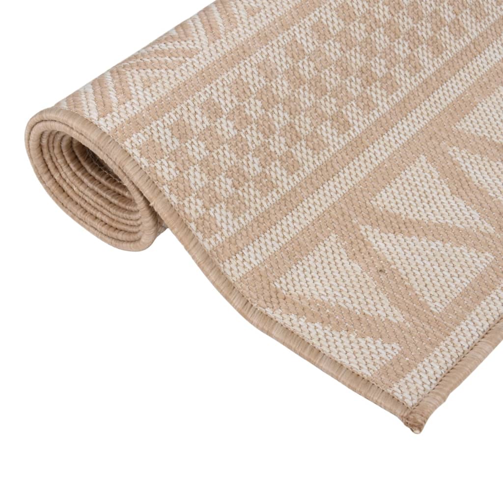 Vidaxl outside rug with pattern flat -woven 80x150 cm brown