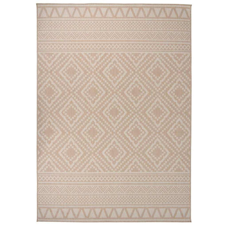 Vidaxl buitenkleed met patroon platgeweven 120x170 cm bruin