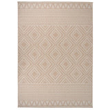 Vidaxl buitenkleed met patroon platgeweven 120x170 cm bruin