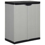 Vidaxl tuinkast met 1 schap 68x40x85 cm grijs en zwart