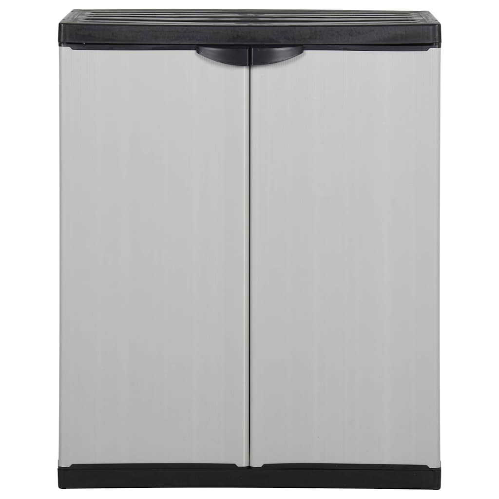 Vidaxl tuinkast met 1 schap 68x40x85 cm grijs en zwart