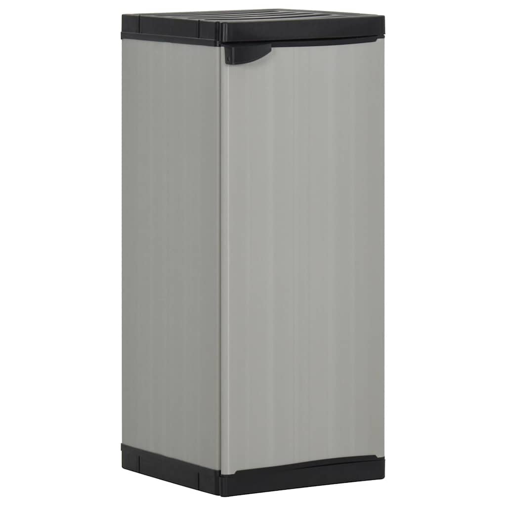 Vidaxl tuinkast met 1 schap 35x40x85 cm grijs en zwart