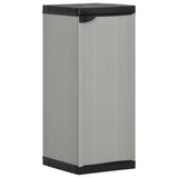 Vidaxl tuinkast met 1 schap 35x40x85 cm grijs en zwart