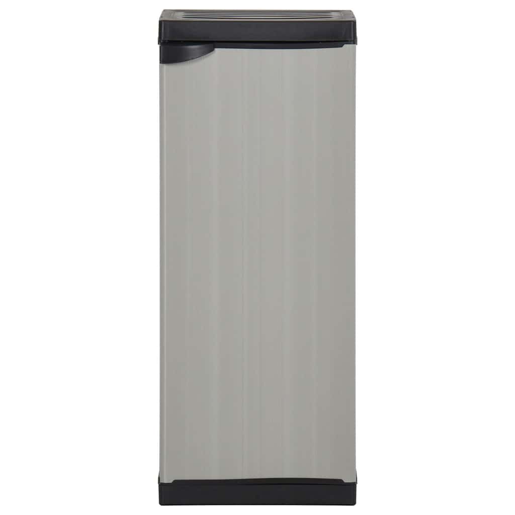 Vidaxl tuinkast met 1 schap 35x40x85 cm grijs en zwart