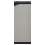 Vidaxl tuinkast met 1 schap 35x40x85 cm grijs en zwart