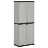 Vidaxl tuinkast met 3 schappen 68x40x168 cm grijs en zwart