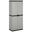 Vidaxl tuinkast met 3 schappen 68x40x168 cm grijs en zwart