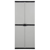 Vidaxl tuinkast met 3 schappen 68x40x168 cm grijs en zwart