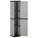 Vidaxl tuinkast met 3 schappen 34x40x168 cm grijs en zwart