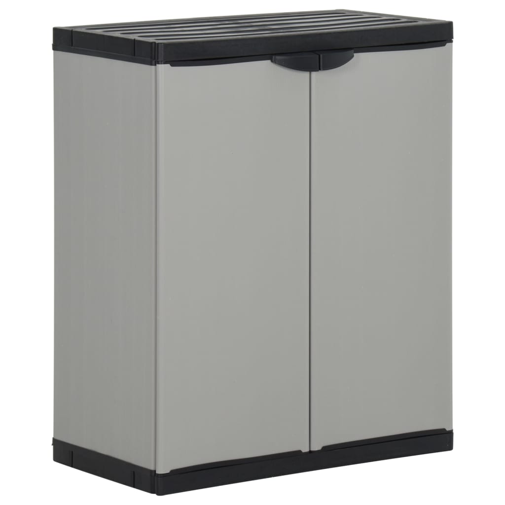 Vidaxl Garden Waste Box 68x40x85 cm polipropene grigio e nero