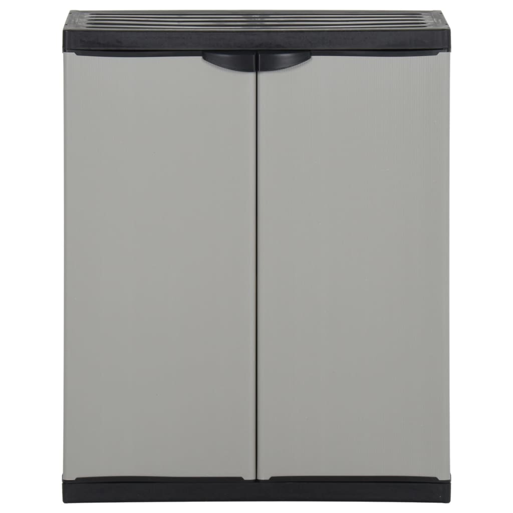 Vidaxl Garden Waste Box 68x40x85 cm Polypropene Grey and Black