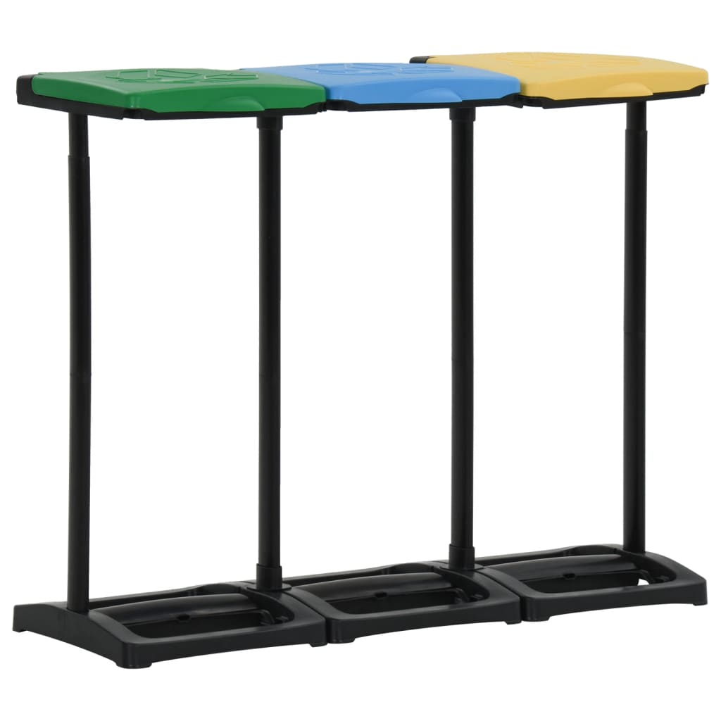 VidaXL 340989 Waste bag stands with lid 240-330 L PP Multi-colored