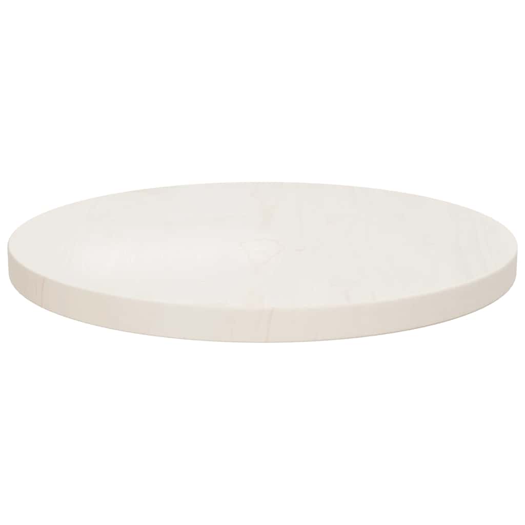 Vidaxl tafelblad ø40x2,5 cm massief grenenhout wit