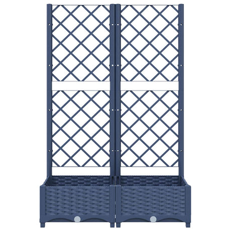 Vidaxl plantenbak met trellis blauwgrijs 80x40x121,5 cm pp
