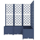 Vidaxl plantenbak met latwerk 120x120x136 cm polypropeen blauwgrijs