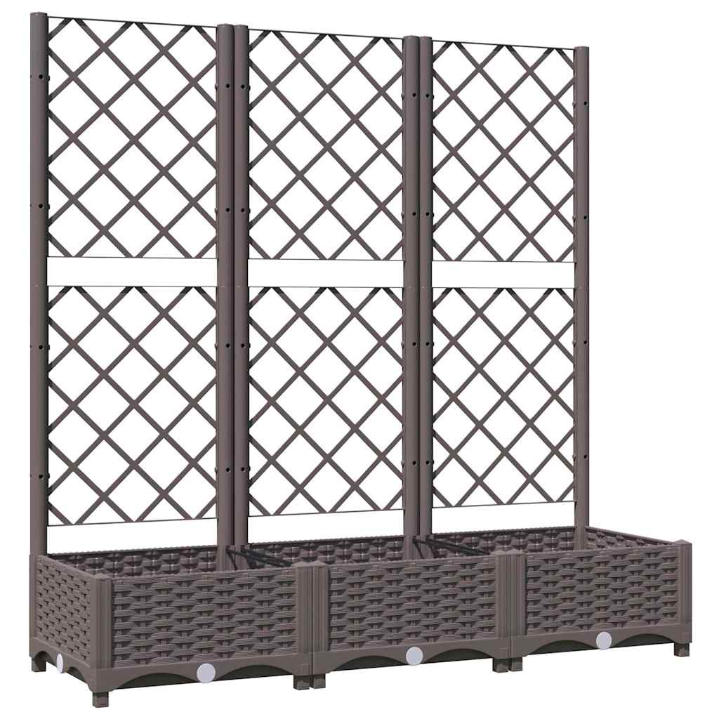 Vidaxl plantenbak met trellis bruin 120x40x121,5 cm pp