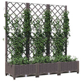 Vidaxl plantenbak met trellis bruin 120x40x121,5 cm pp