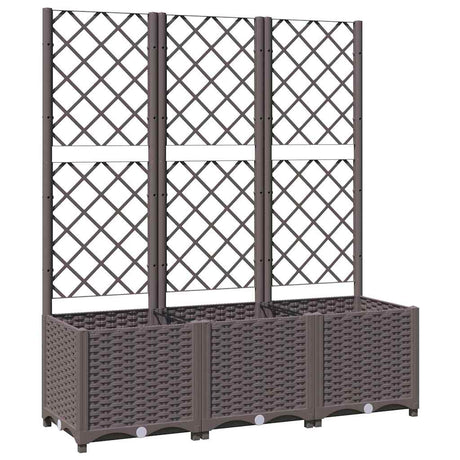 Vidaxl plantenbak met trellis bruin 120x40x136 cm pp