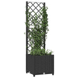 Vidaxl plantenbak met trellis zwart 40x40x136 cm pp