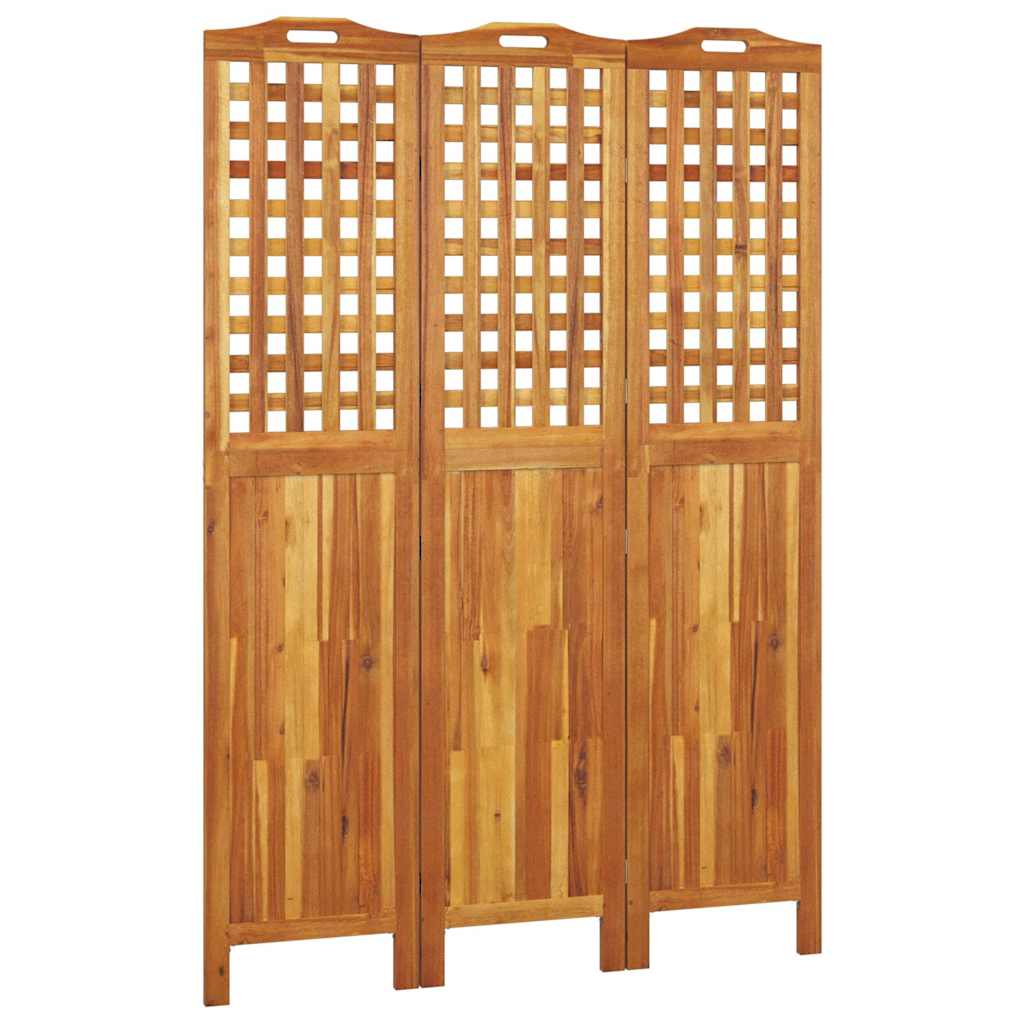 Vidaxl kamerscherm met 3 panelen 121,5x2x180 cm massief acaciahout