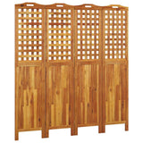 Vidaxl kamerscherm met 4 panelen 162x2x180 cm massief acaciahout
