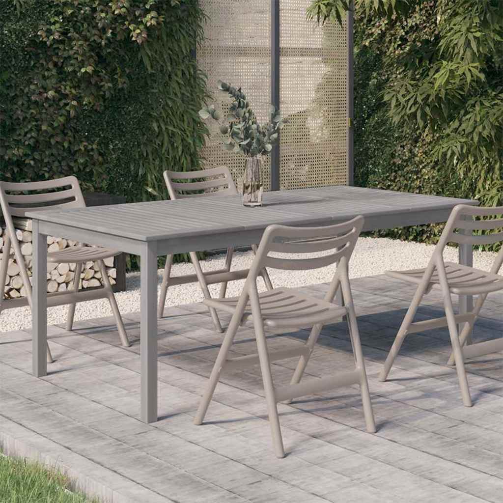 Vidaxl tuintafel 200x100x75 cm massief acaciahout grijs