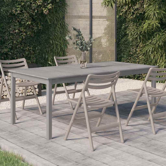 Vidaxl tuintafel 200x100x75 cm massief acaciahout grijs