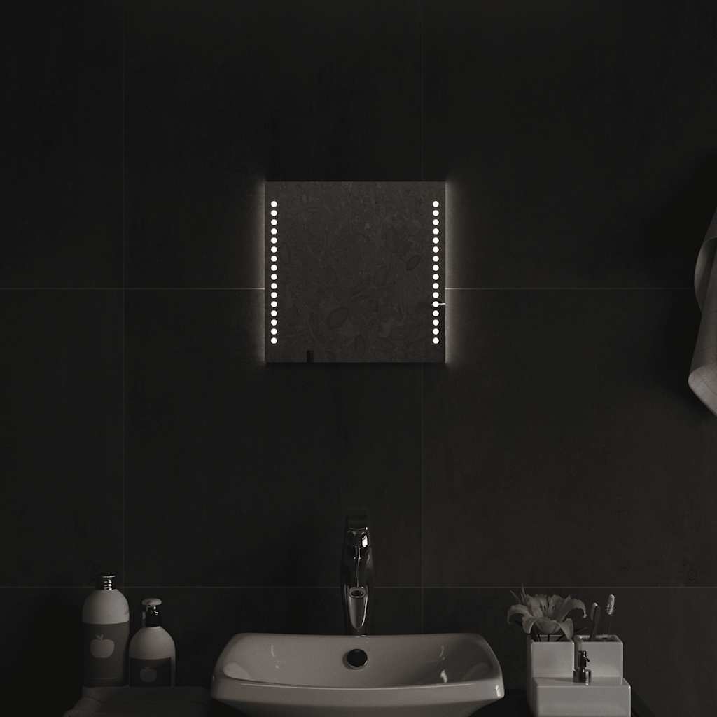 Vidaxl badkamerspiegel led 30x30 cm