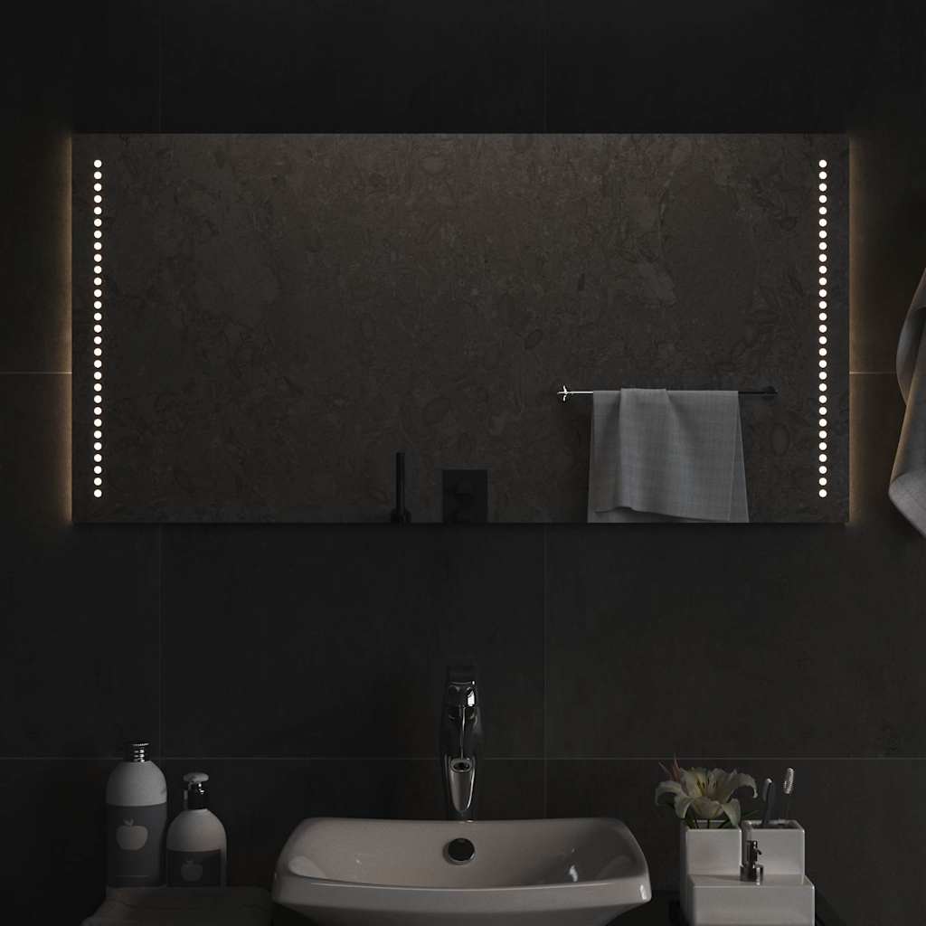 Vidaxl badkamerspiegel led 100x50 cm