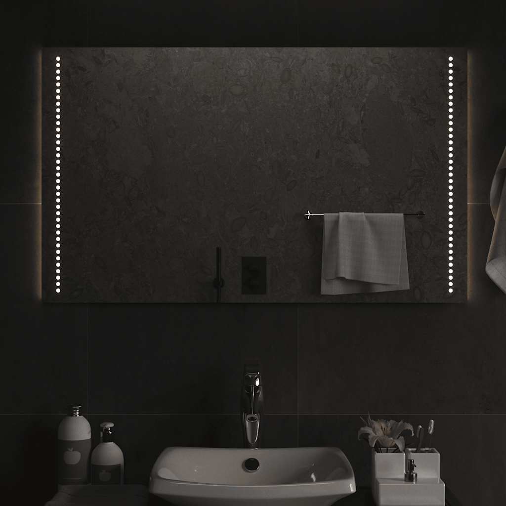 Vidaxl badkamerspiegel led 100x60 cm