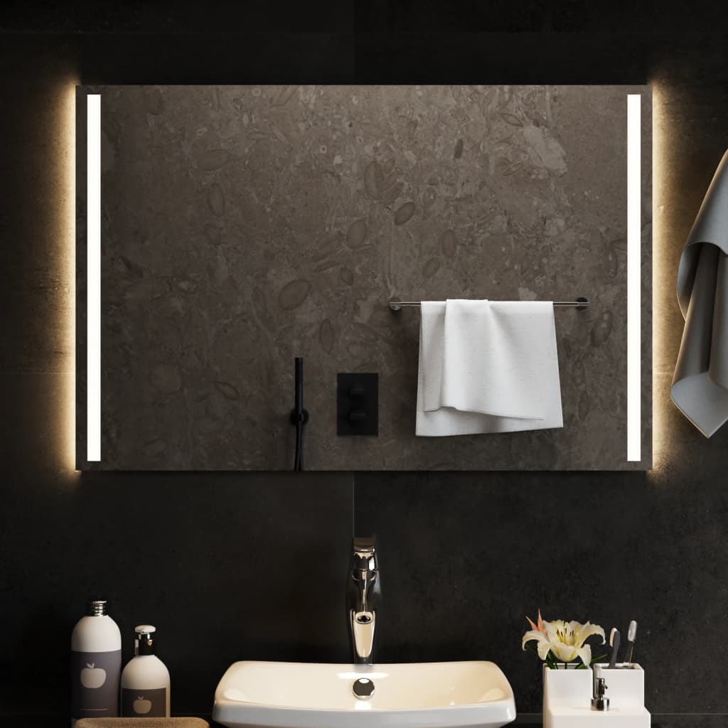 VIDAXL Specchio da bagno LED 90x60 cm