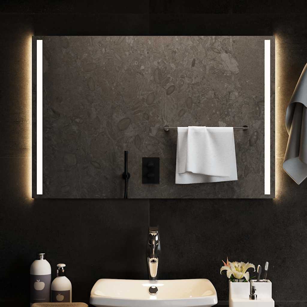 Vidaxl badkamerspiegel led 90x60 cm