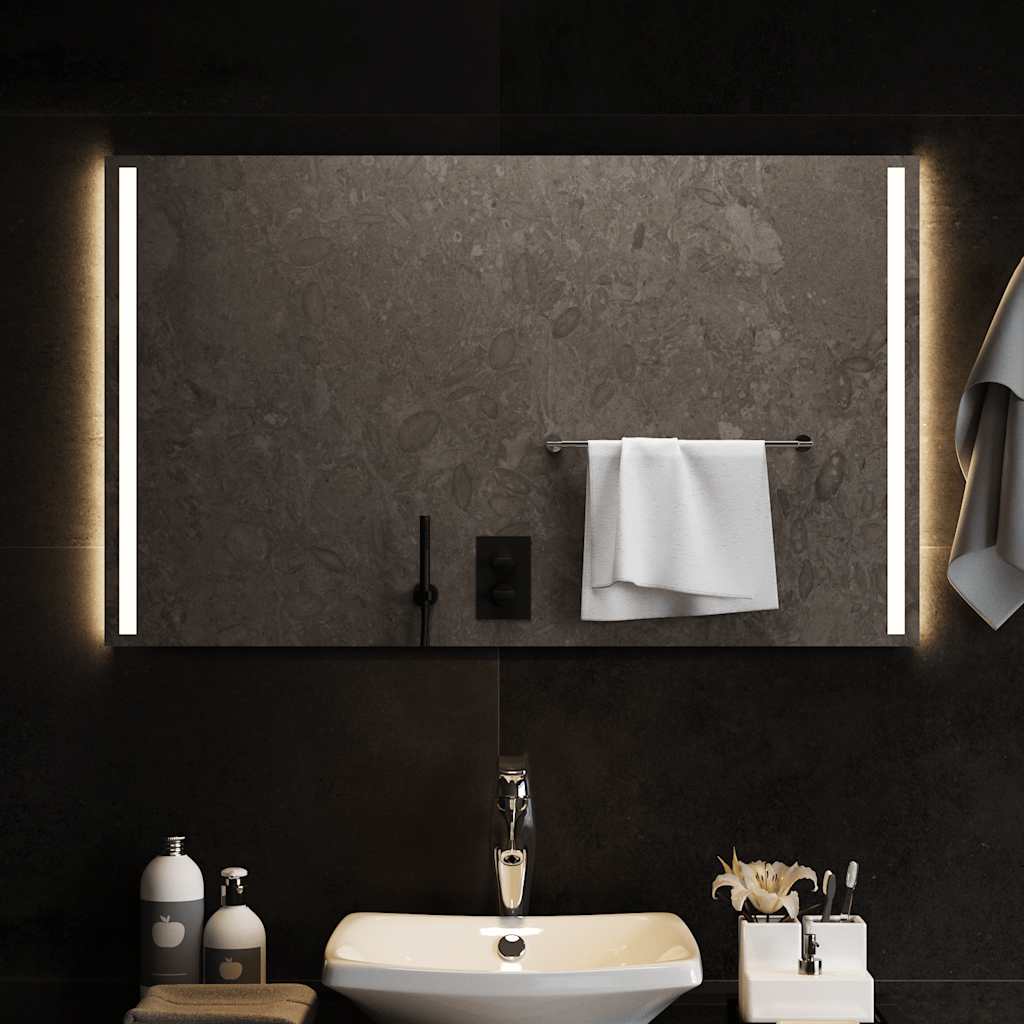 Miroir de salle de bain Vidaxl LED de 100x60 cm