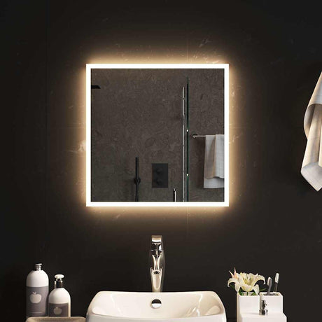Vidaxl badkamerspiegel led 50x50 cm