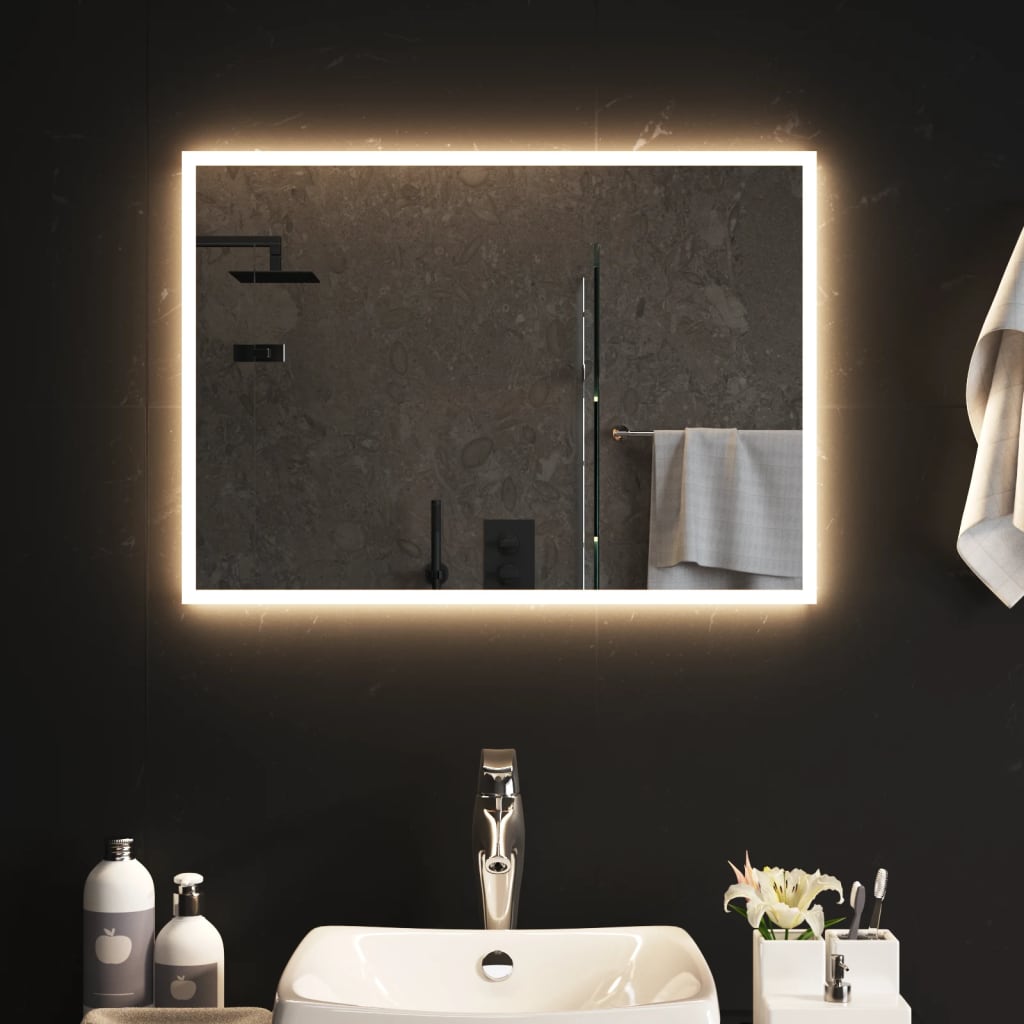 VIDAXL Specchio da bagno LED 70x50 cm