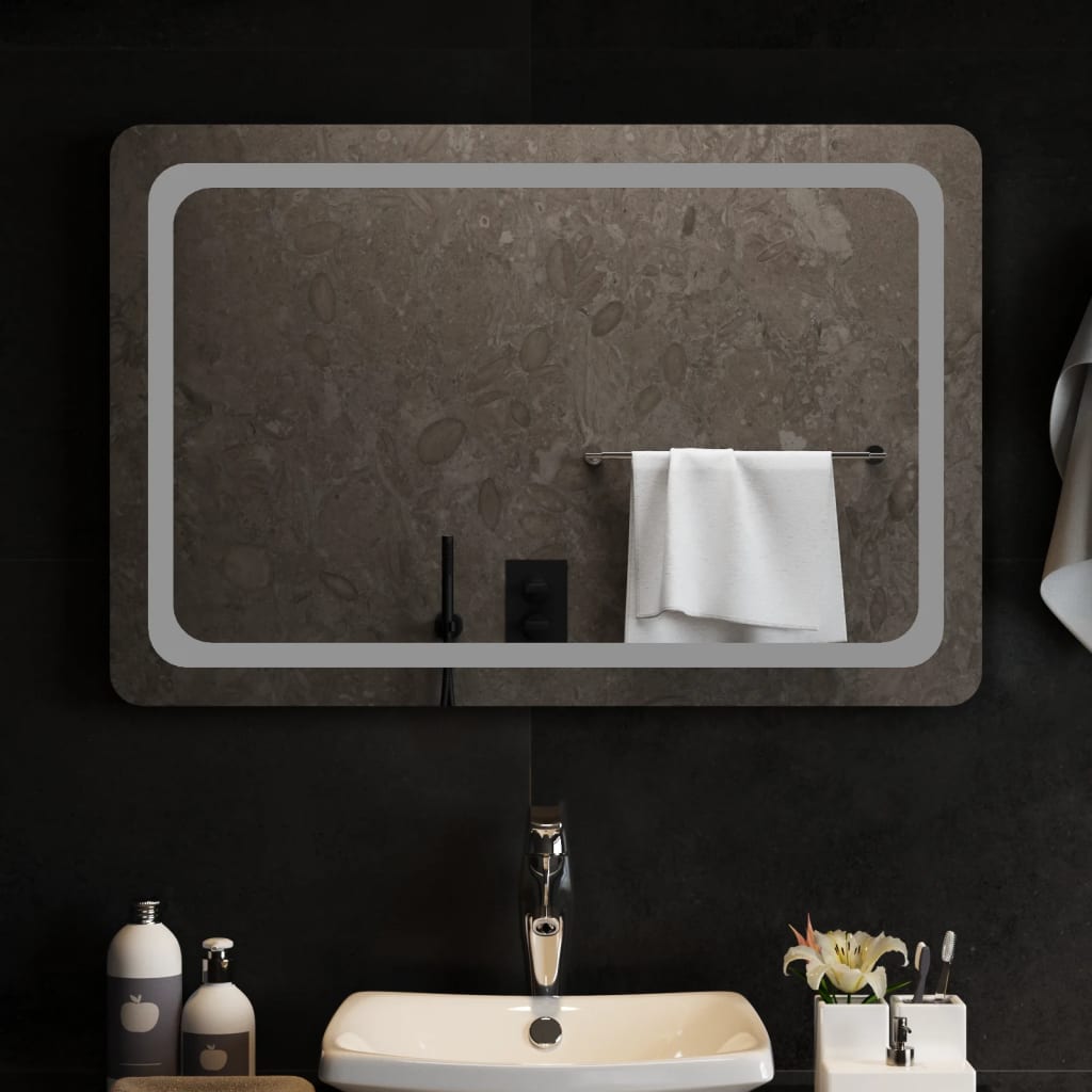 Vidaxl Bathroom Mirror LED 90x60 cm